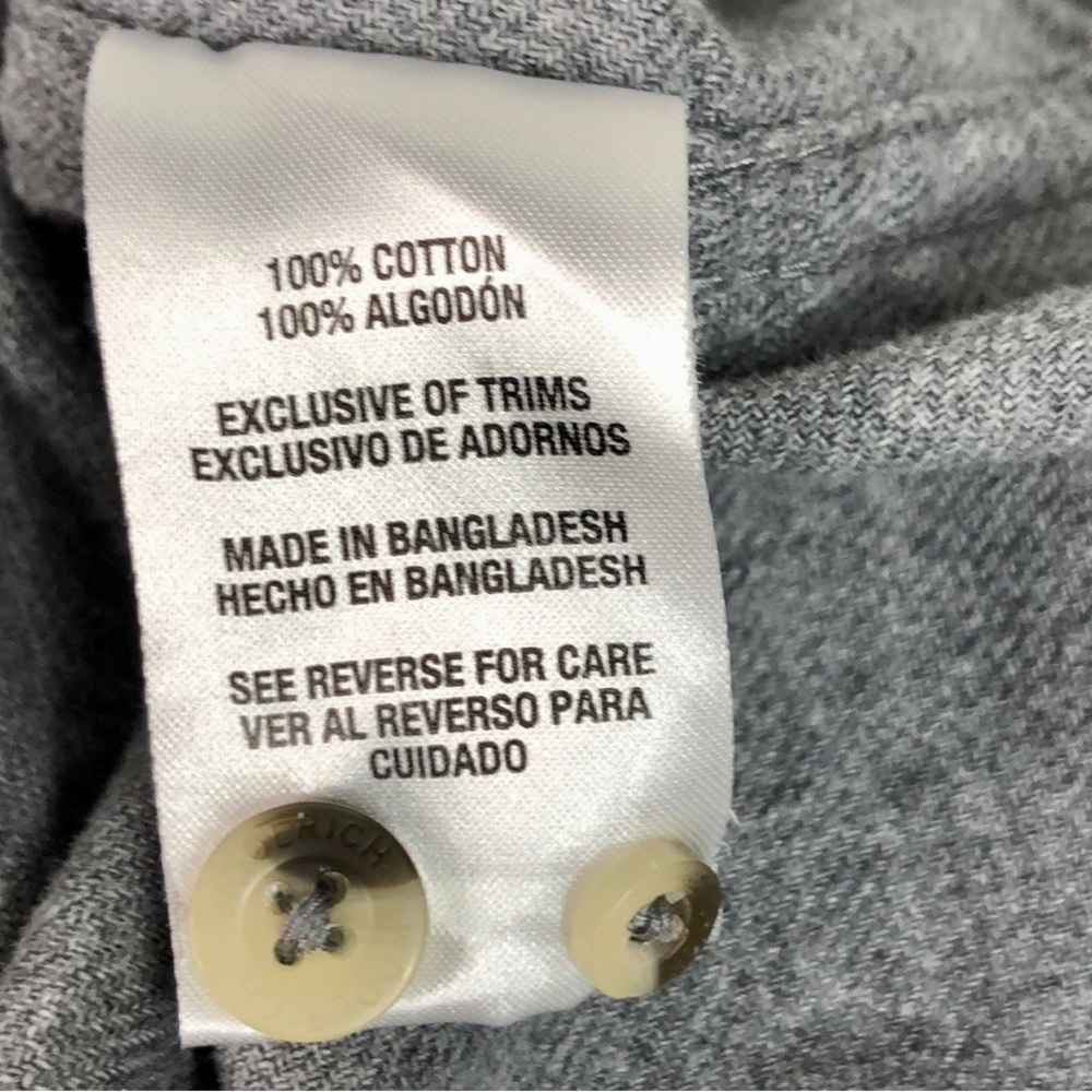 Woolrich Gray Flannel Button Down Shirt Chest Poc… - image 7